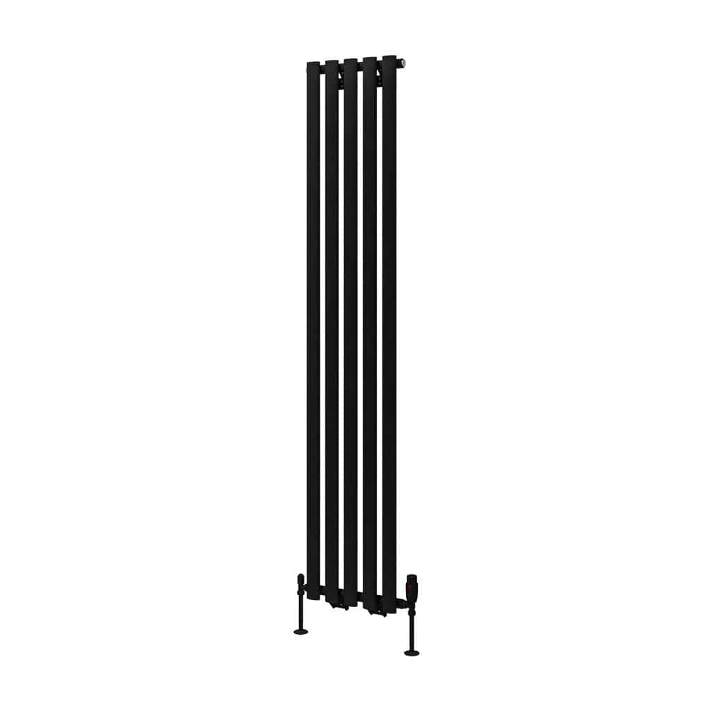 Eastbrook Designer Towel Radiator Eastbrook Tunstall Straight Vertical Designer Radiator in Matt Black