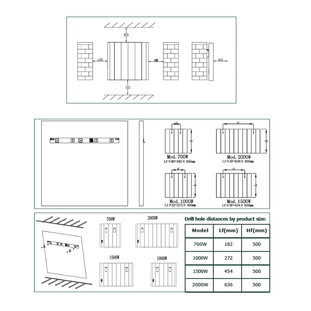 Reina Panel Radiator Reina Maia Wi-Fi Enabled Electric Horizontal Panel Radiator in White