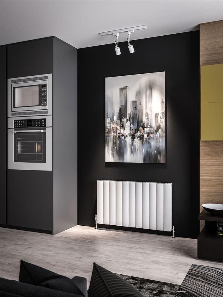 Eastbrook Eastbrook Guardia Straight Horizontal Aluminium in Matt White 600 x 1040 / Central Heating