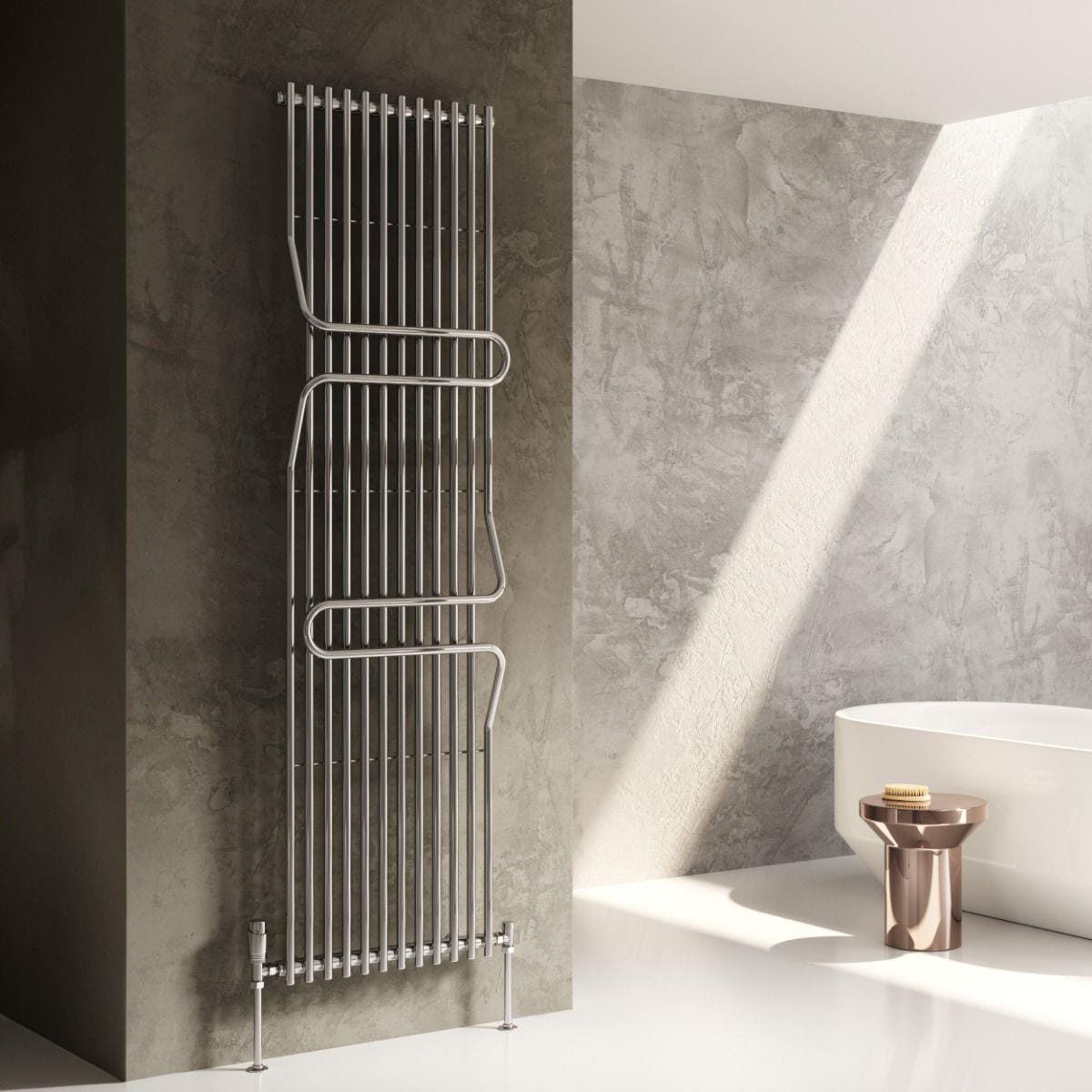 Reina Designer Towel Radiator Reina Aletta Central Heating Towel Radiator - 1800 x 500mm Chrome