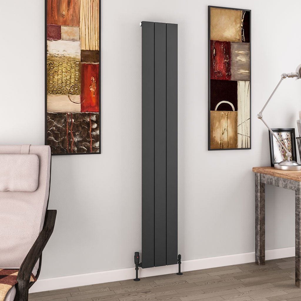 Eastbrook Eastbrook Charlton Vertical Designer Radiator in Matt Anthracite 1800 x 280 / Central Heating