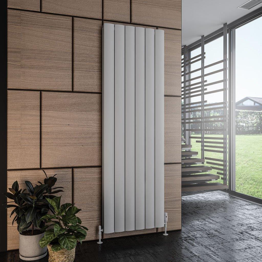 Eastbrook Panel Radiator Eastbrook Guardia Straight Vertical Aluminium Radiator in Matt Grey 1800 x 565mm