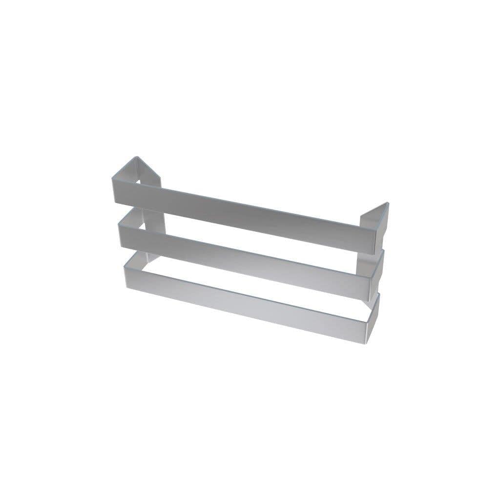 Eastbrook Radiator Towel Hangers Eastbrook Flat Triple Towel Hanger 375mm / Brushed Stainless Steel
