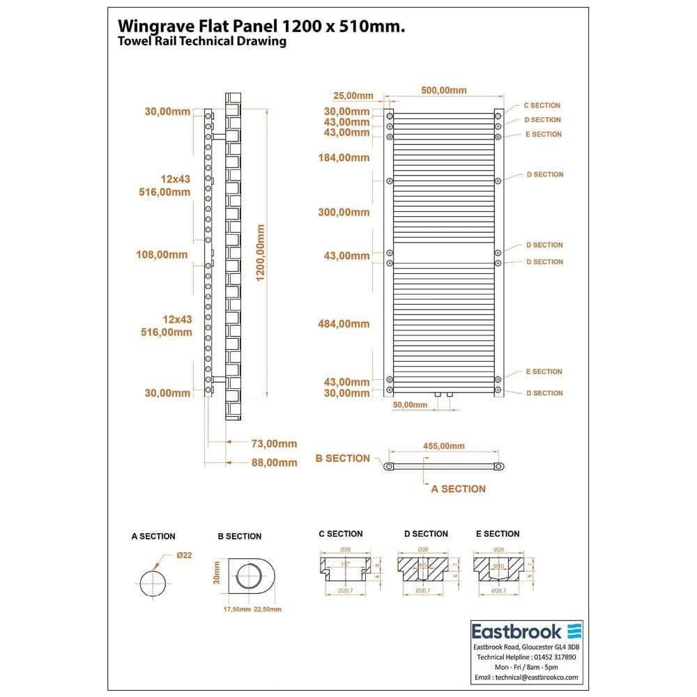 Eastbrook Flat Panel Radiator Eastbrook Wingrave Flat Panel Radiator In Matt Black