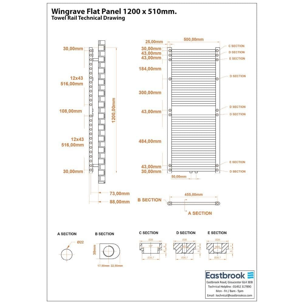Eastbrook Flat Panel Radiator Eastbrook Wingrave Flat Panel Radiator In Matt Black
