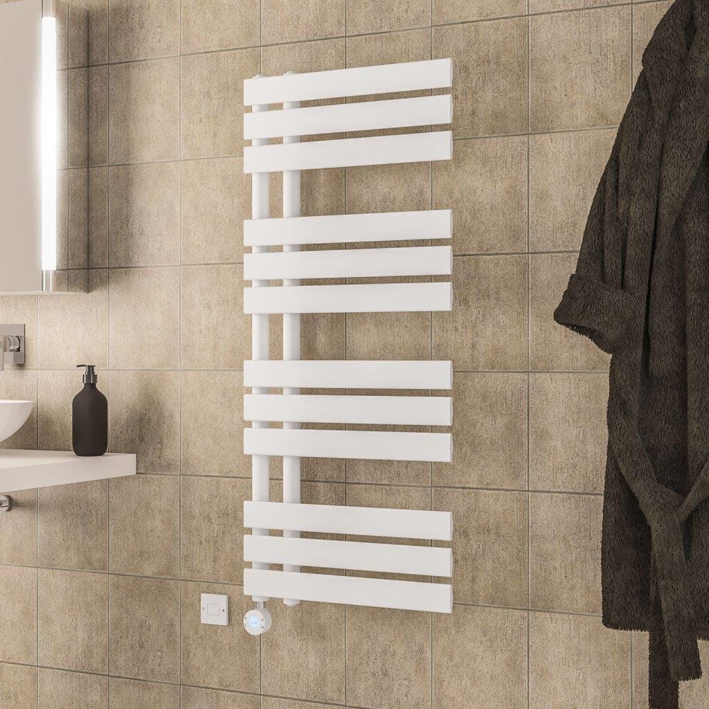 Eastbrook Designer Towel Radiator Eastbrook Brockworth All Electric Vertical Designer Towel Rail Matt White