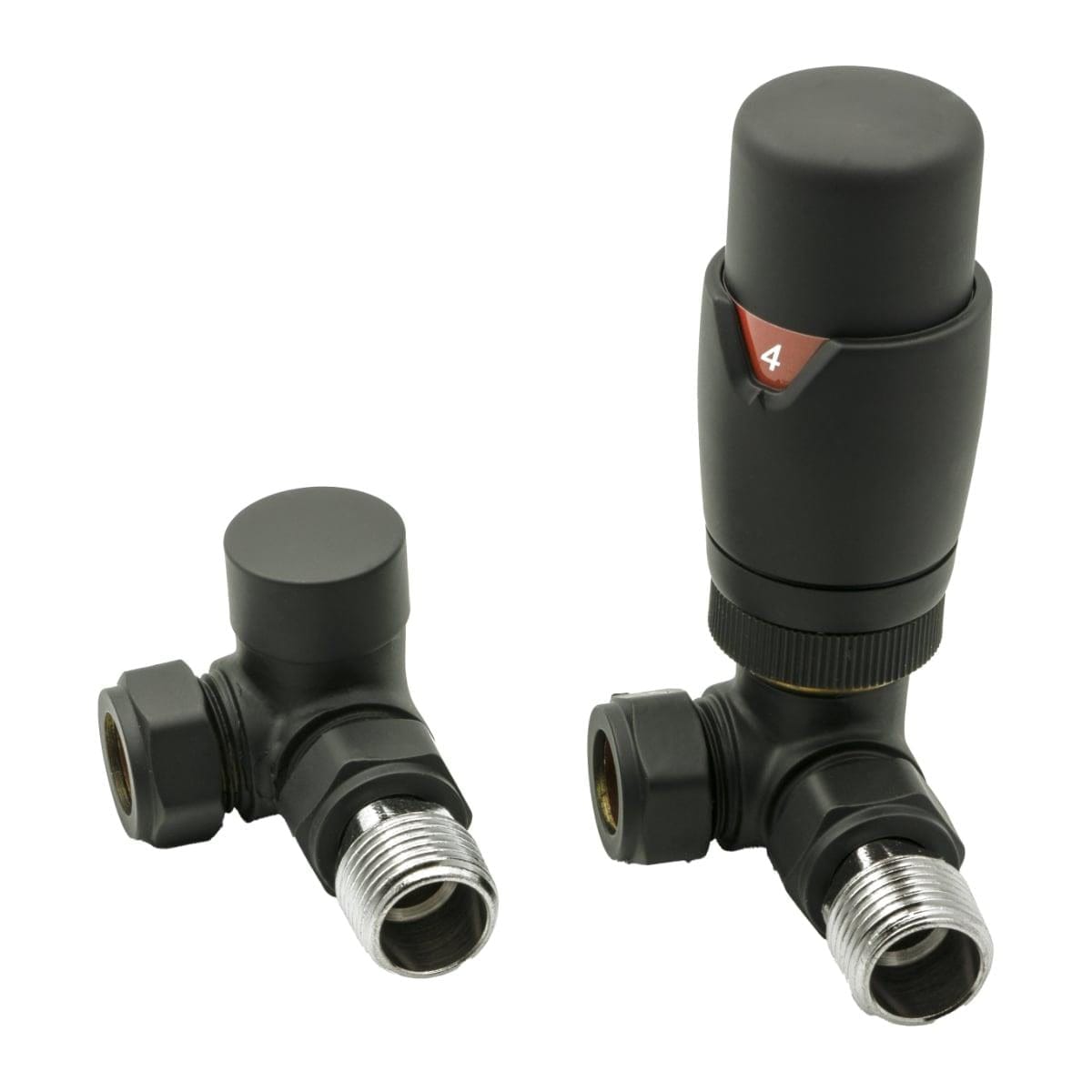 Totally Rads Radiator Valve Reina Modal Thermostatic Corner Radiator Valves Black