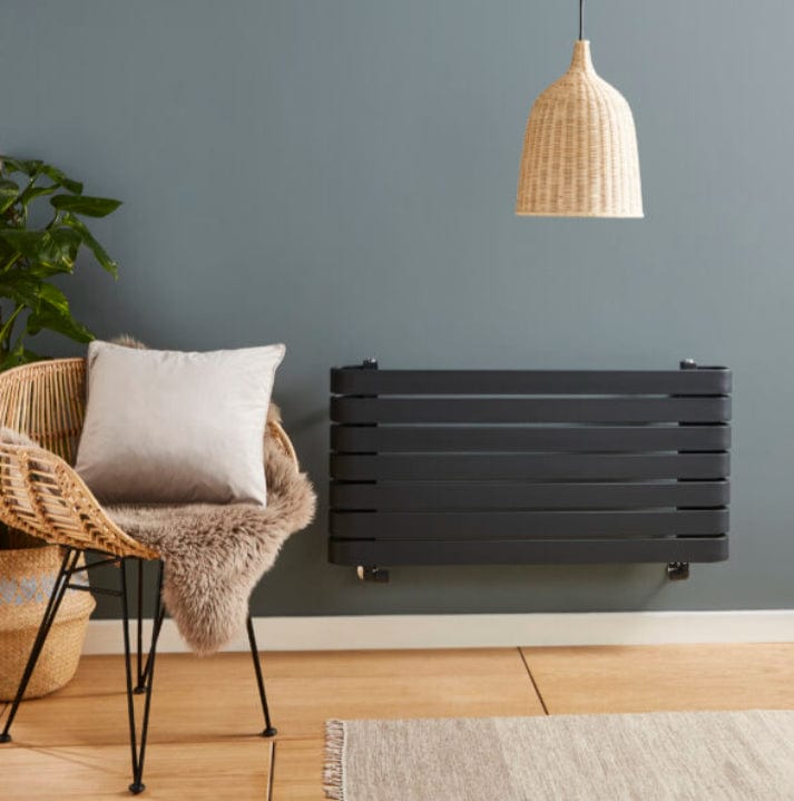KRAD Panel Radiators K-RAD Denver Straight Horizontal Designer Radiator in Textured Grey 500 x 1000