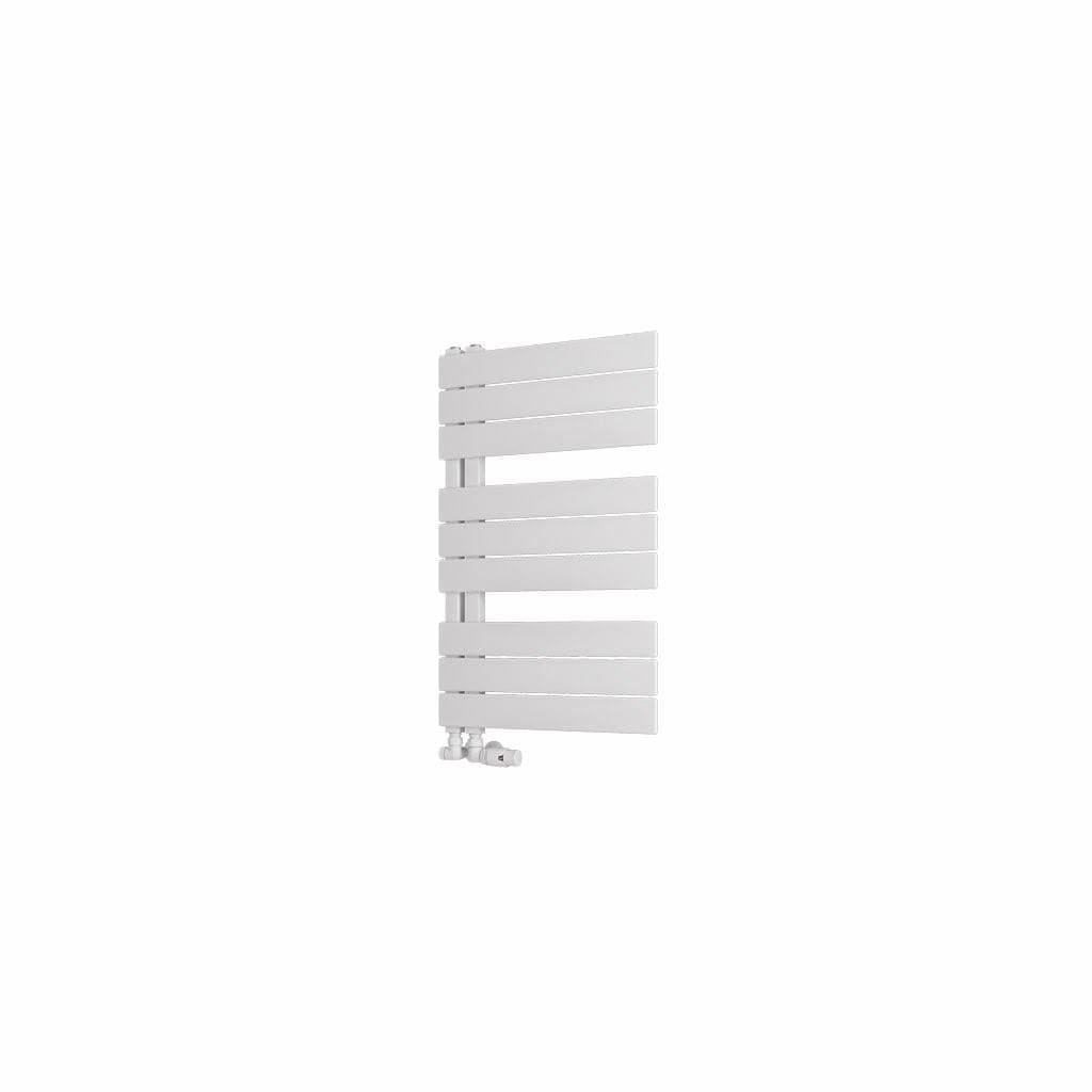 Eastbrook Designer Towel Radiators Eastbrook Helmsley Straight Vertical Designer Towel Rail in Matt White 800 x 500 / Dual Fuel