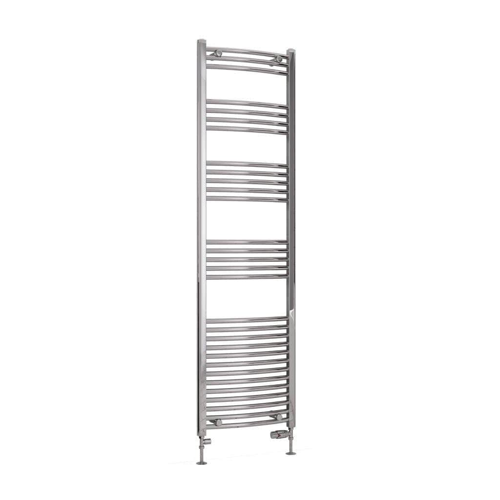 Totally Rads Ladder Rails Eastbrook Wendover Curved Vertical Heated Towel Rail in White