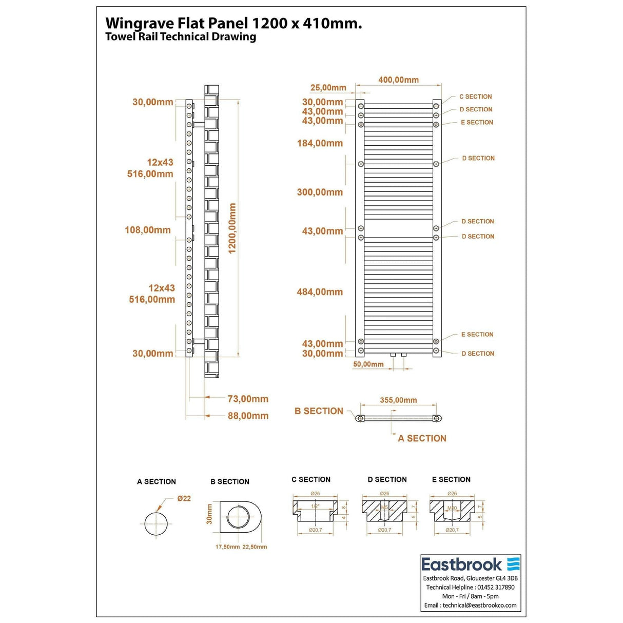 Eastbrook Flat Panel Radiator Eastbrook Wingrave Flat Panel Radiator In Matt Anthracite