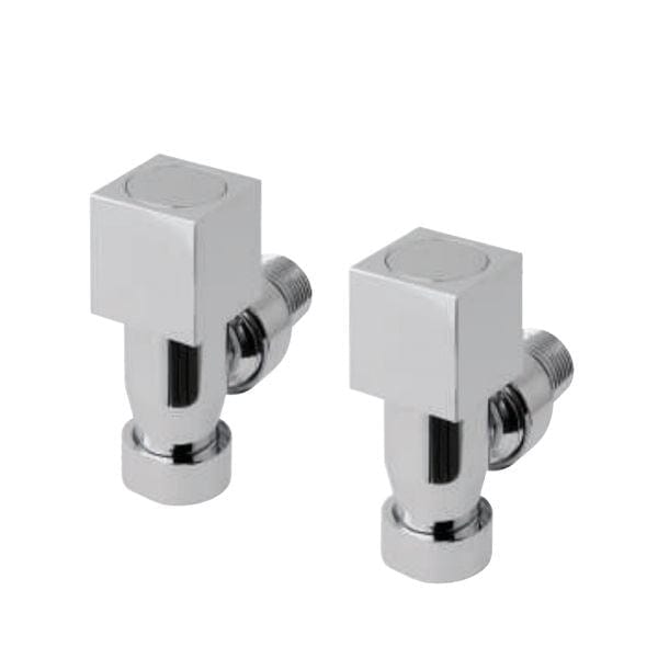 Totally Rads Eastbrook Angled Manual Radiator Valves Pair - Chrome - 41.3001