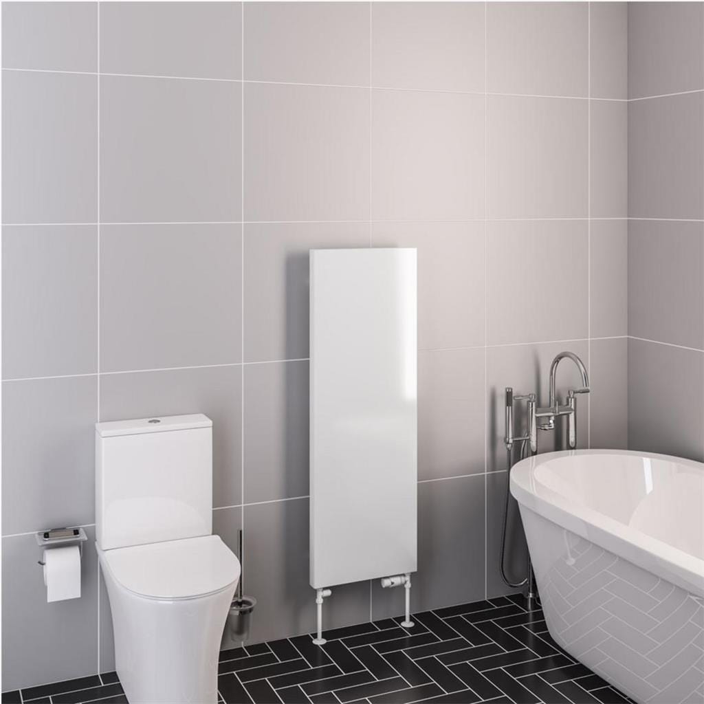 Eastbrook Flat Panel Radiator Eastbrook Wingrave Flat Panel Radiator In Gloss White 1200 x 410mm / Central Heating