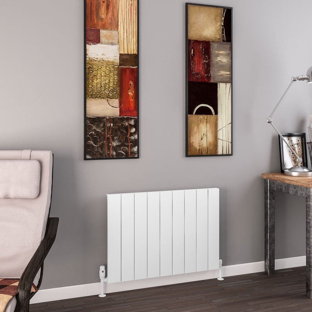 Eastbrook Panel Radiators Eastbrook Charlton Horizontal Designer Radiator in Matt White 600 x 850 / Central Heating