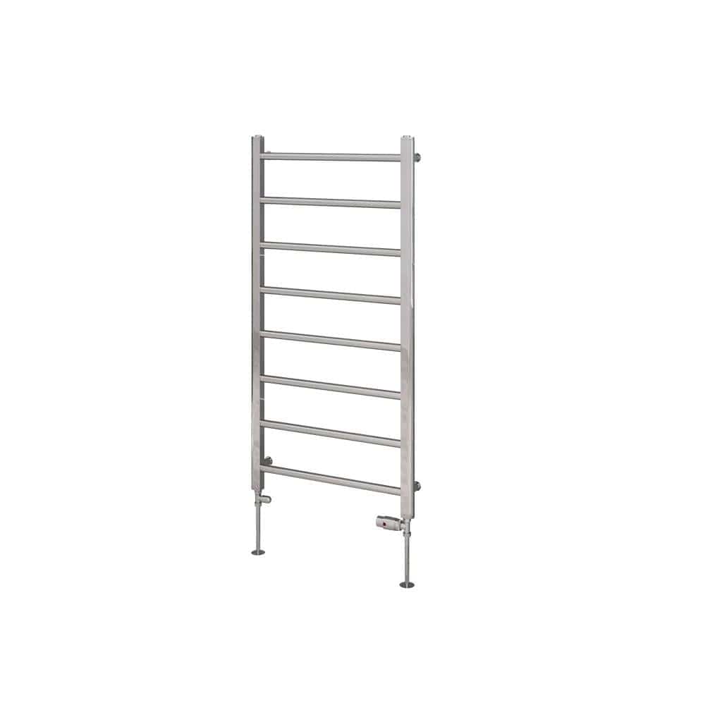 Eastbrook Ladder Rail Eastbrook Tuscan Round Heated Towel Rail in Chrome 1200 x 600 / Electric Only