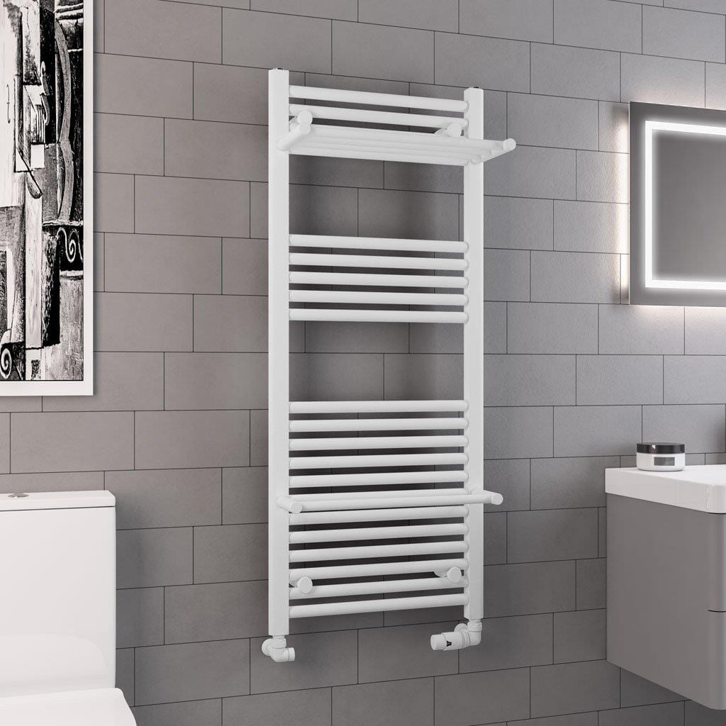 Eastbrook Panel Radiator Eastbrook Haddenham Straight Vertical Towel Rail in Matt White