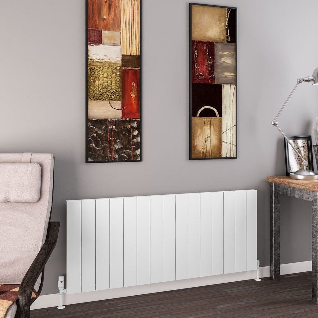Eastbrook Panel Radiators Eastbrook Charlton Horizontal Designer Radiator in Matt White 600 x 1420 / Electric Only