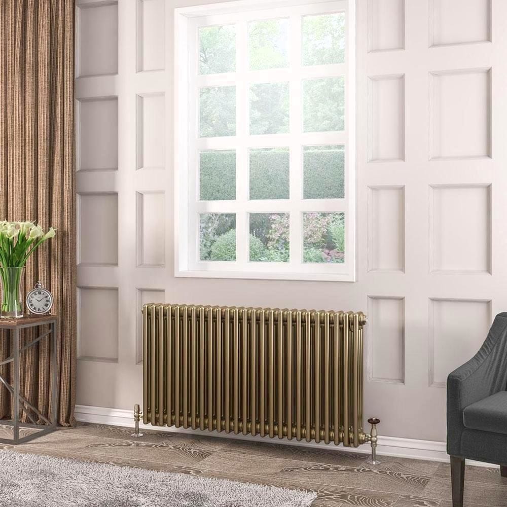 Eastbrook Column Radiator Eastbrook Rivassa Traditional 3 Column Radiator in Bronze Effect 600 x 1148 / Electric Only