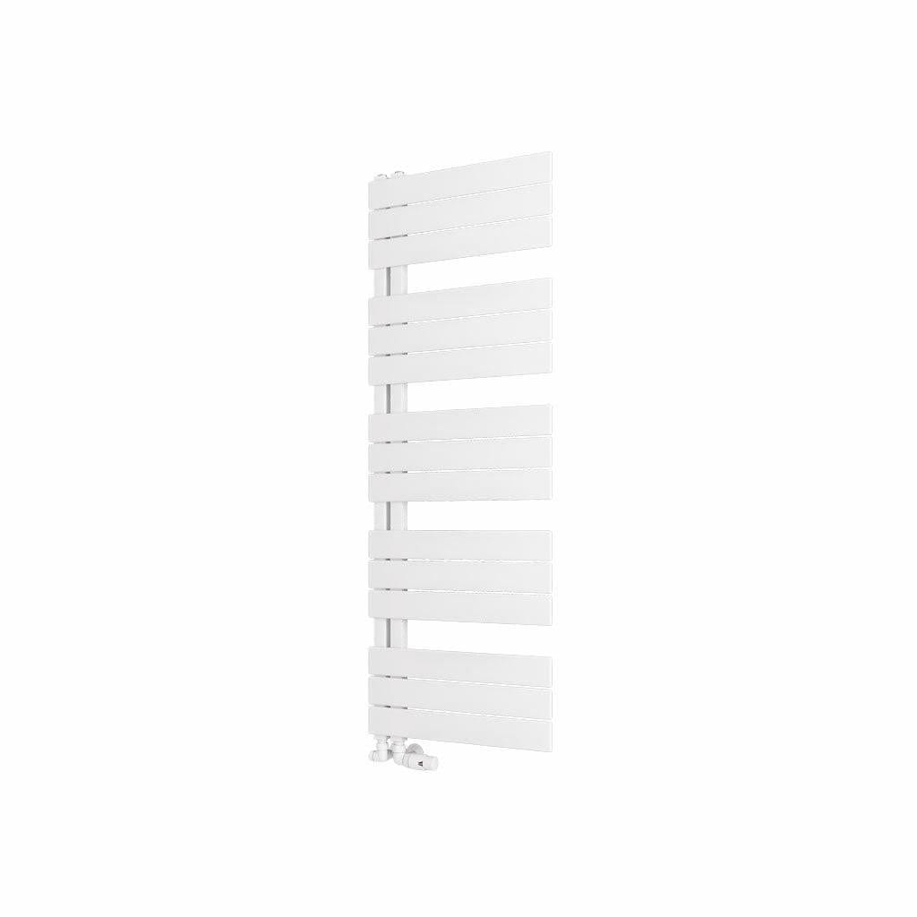 Eastbrook Designer Towel Radiators Eastbrook Helmsley Straight Vertical Designer Towel Rail in Matt White 1400 x 500 / Electric Only