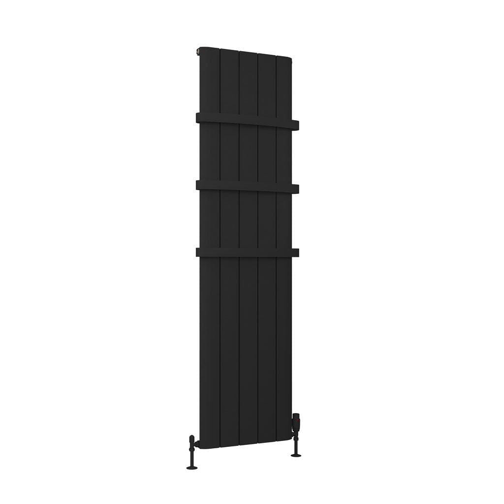 Eastbrook Vertical Panel Radiators Eastbrook Peretti Straight Vertical Aluminium Radiator in Matt Black