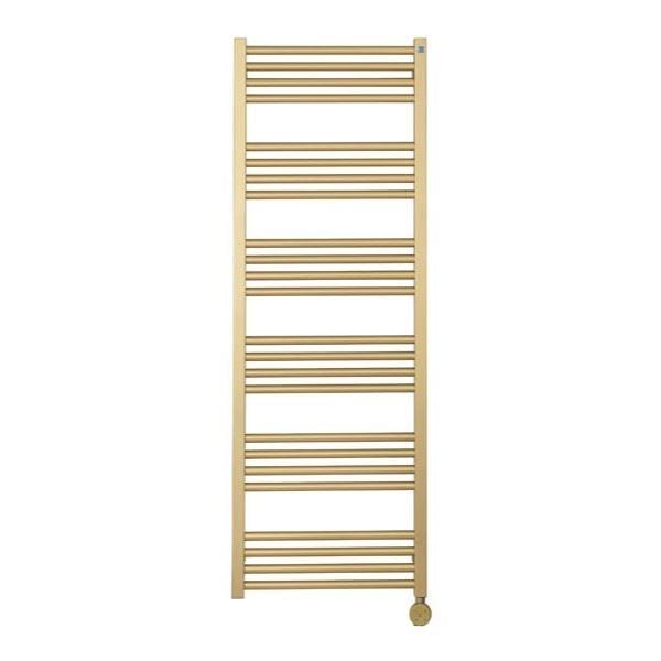 Crosswater Ladder Rail Crosswater MPRO Designer Vertical Towel Radiator in Brushed Brass 1380 x 480mm / Electric Only