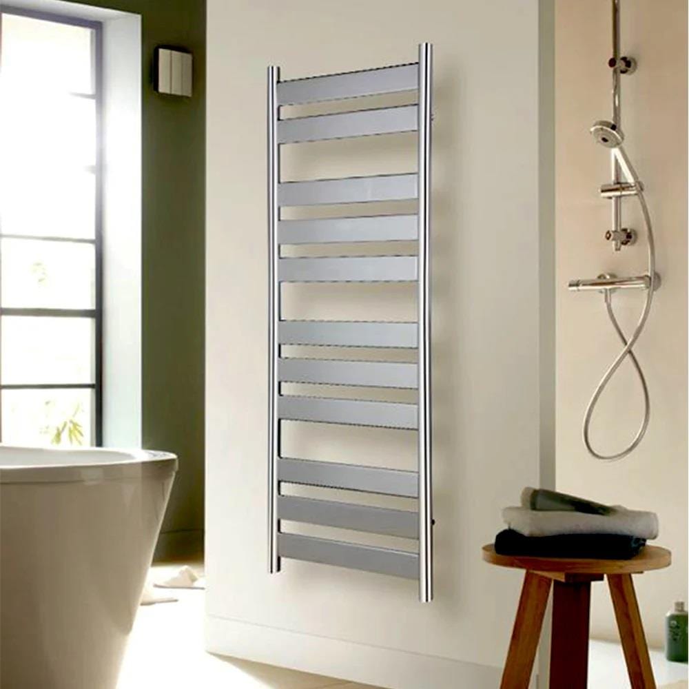 Redroom Designer Towel Radiators Redroom Azor Straight Vertical Designer Towel Rail in Chrome