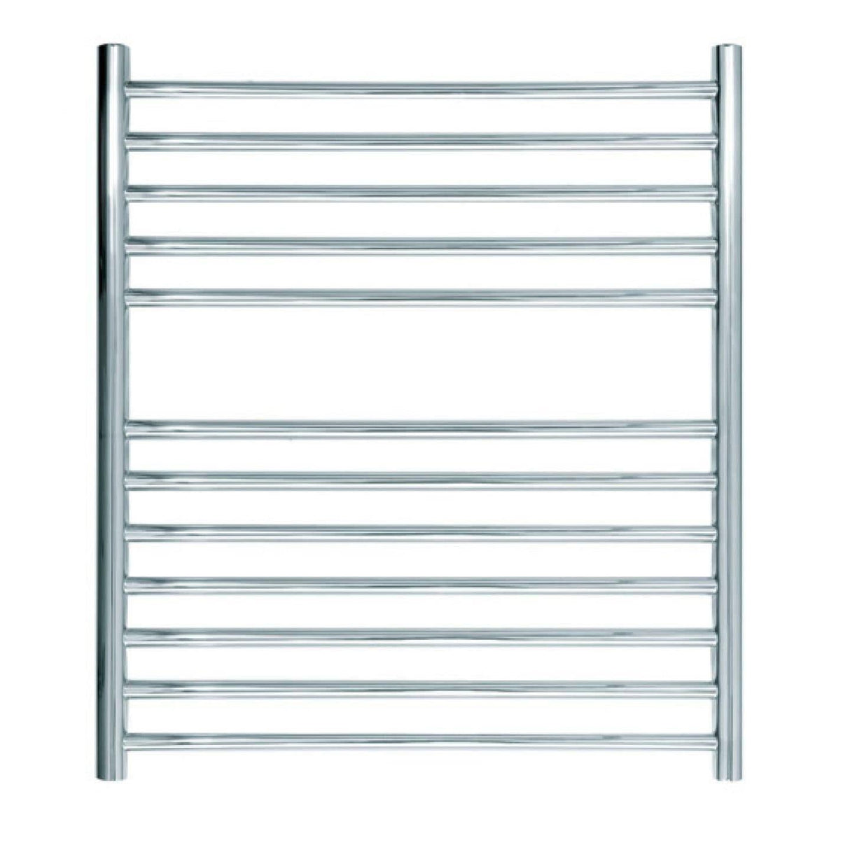 JIS Ladder Rail JIS Sussex Ouse Vertical Stainless Steel Heated Towel Rail 700 x 620mm / Central Heating / Polished Chrome