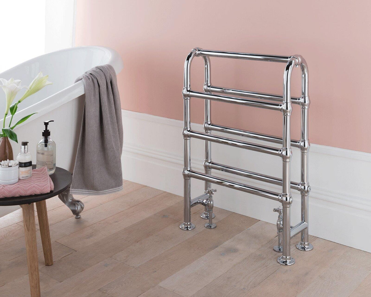 Vogue Towel Horse Vogue Arcadia Traditional Straight Towel Radiator in Chrome Electric Only