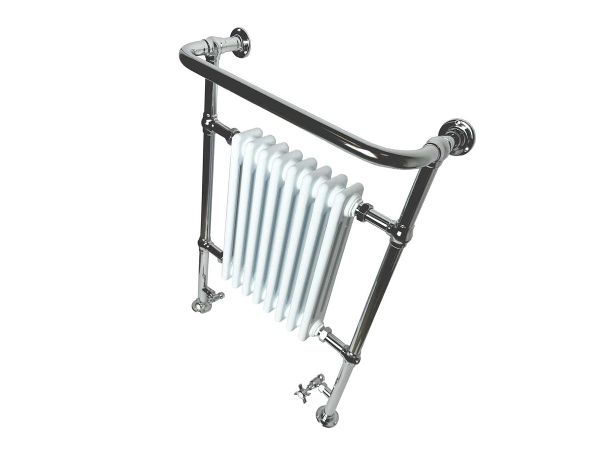 Imperial Insert Radiators Imperial Malmo 8 Bar Traditional Radiator - 960 x 665 - Chrome/White - Central Heating - RAD0110100