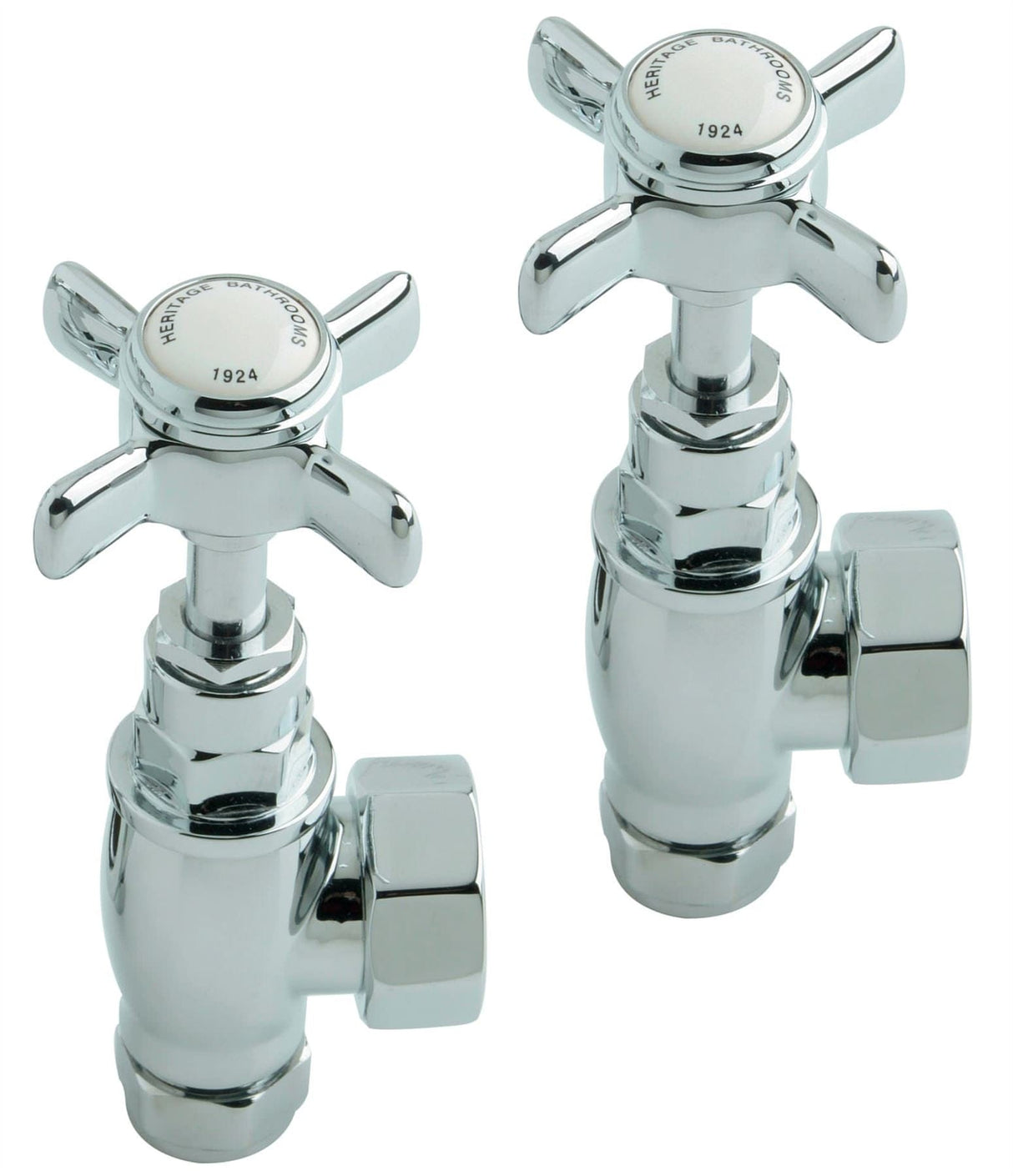 Heritage Radiator Valves Heritage Traditional Heated Towel Rail Valves - Chrome - AHC75