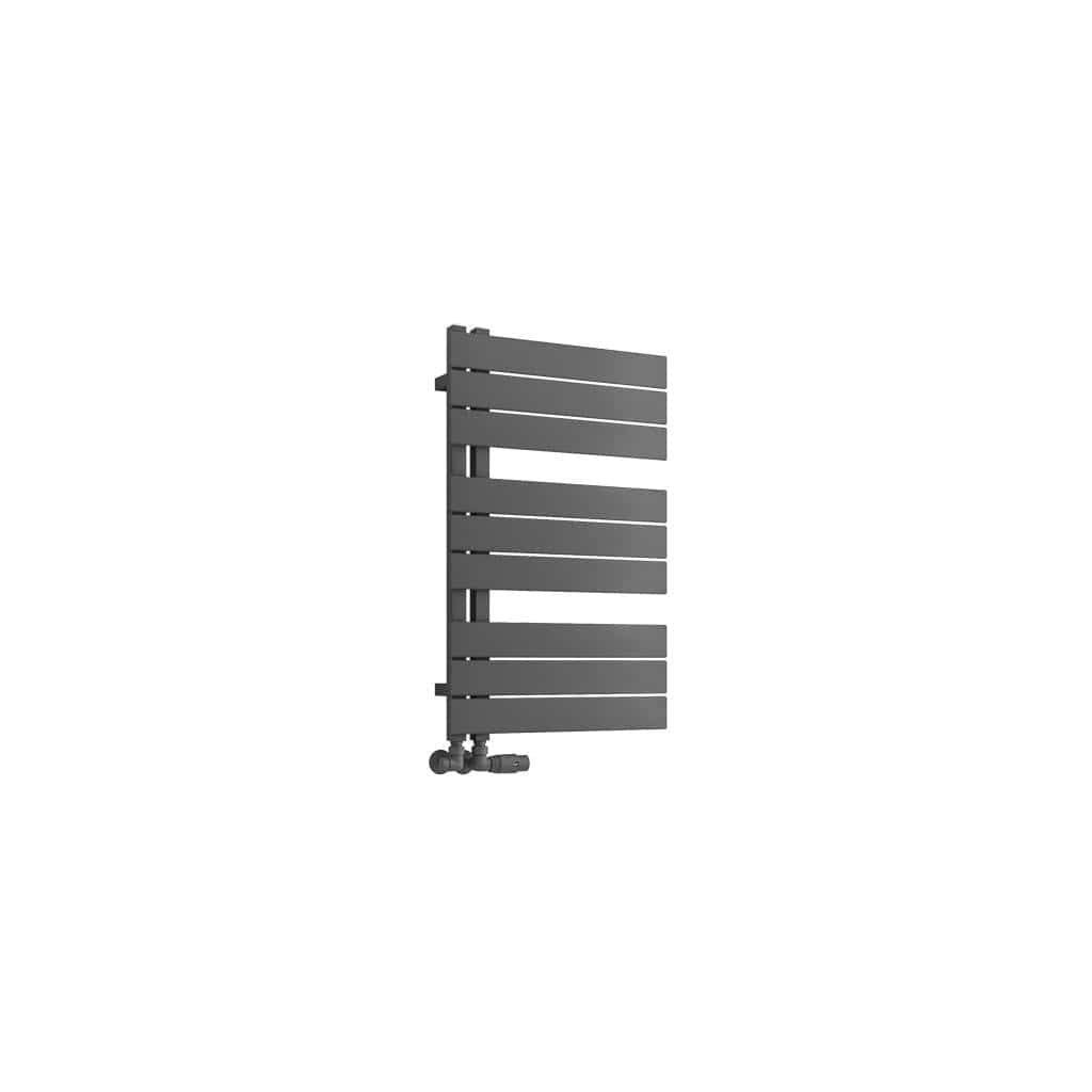 Eastbrook Designer Towel Radiator Eastbrook Helmsley Straight Vertical Designer Towel Rail in Matt Anthracite 800 x 500 / Dual Fuel