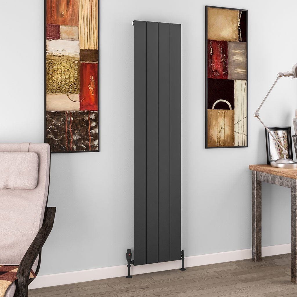 Eastbrook Eastbrook Charlton Vertical Designer Radiator in Matt Anthracite 1800 x 375 / Central Heating