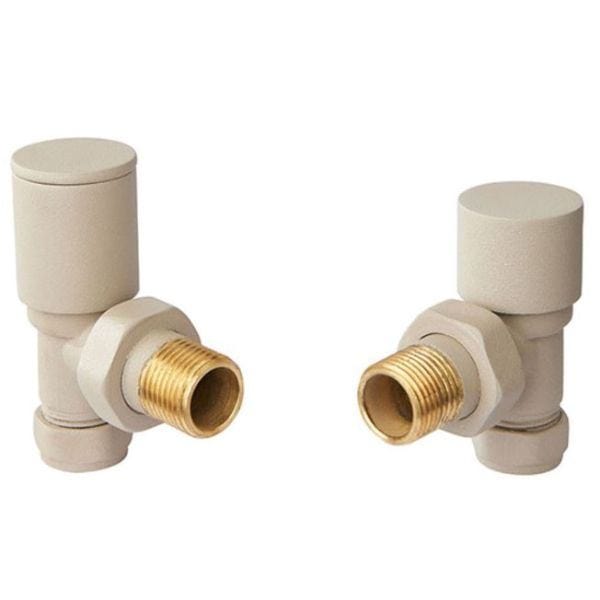 Vogue Radiator Valves Vogue Arne Round Manual Angled Valves - Cappuccino - VL003 15MMAP-ZCA