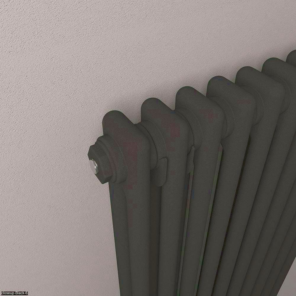 Eastbrook Rivassa Traditional 2 Column Radiator in Matt Black