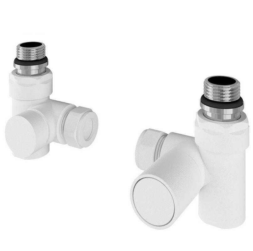 Totally Rads Eastbrook Dual Fuel Manual Radiator Valves 15mm in Matt White