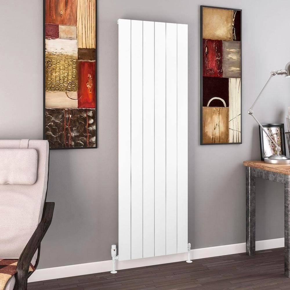 Eastbrook Panel Radiator Eastbrook Charlton Vertical Designer Radiator in Matt White 1800 x 565 / Dual Fuel
