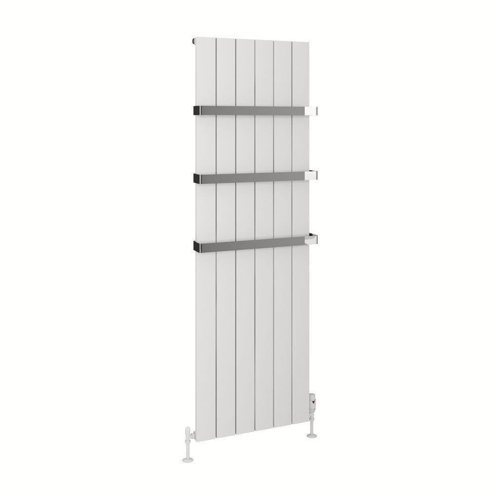 Eastbrook Panel Radiator Eastbrook Rosano Straight Vertical Aluminium Radiator in Matt White