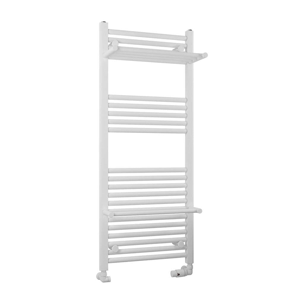 Eastbrook Panel Radiator Eastbrook Haddenham Straight Vertical Towel Rail in Matt White 1200 x 500 / Dual Fuel