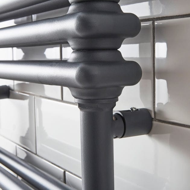 KRAD Designer Towel Radiators K-RAD Kolumn Straight Vertical Heated Towel Radiator in Matte Anthracite