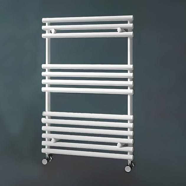 Redroom Designer Towel Radiators Redroom TT Lux Straight Vertical Heated Towel Rail in Quartz White