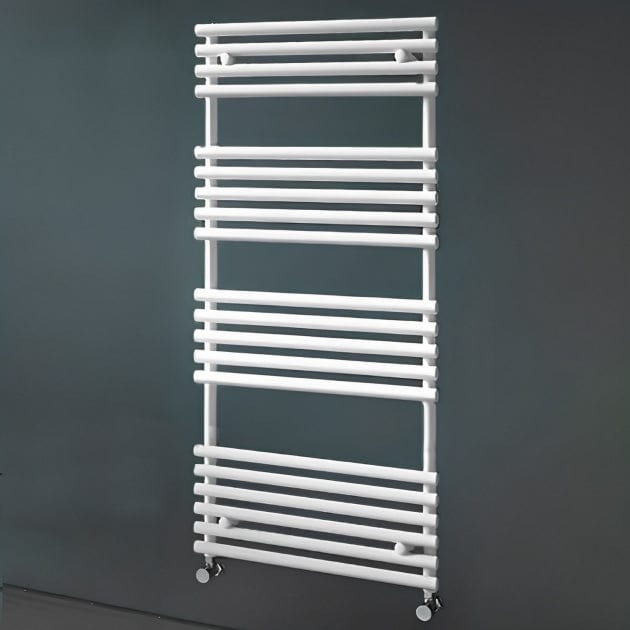 Redroom Designer Towel Radiators Redroom TT Lux Straight Vertical Heated Towel Rail in Quartz White