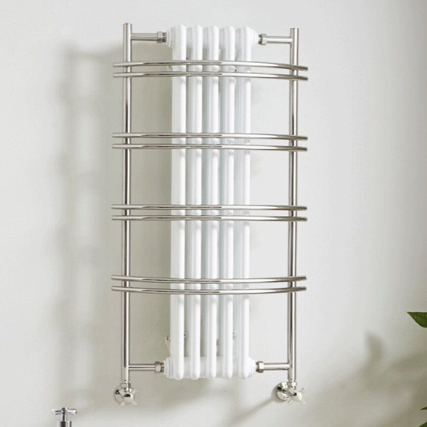 Vogue Insert Radiators Vogue Sequel III Straight Traditional Towel Radiator - 1000 x 550mm - Chrome