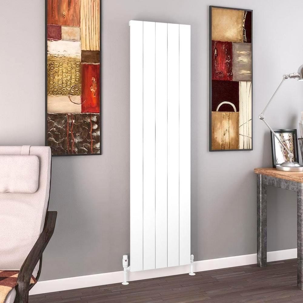 Eastbrook Panel Radiator Eastbrook Charlton Vertical Designer Radiator in Matt White 1800 x 470 / Electric Only