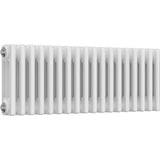 Aquarius Bathrooms Column Radiator Aquarius Foundry Horizontal 3 Column Radiator in White 300mm x 830mm