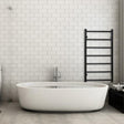 JIS Ladder Rail JIS Sussex Pevensey Vertical Stainless Steel Heated Towel Rail Black / Central Heating
