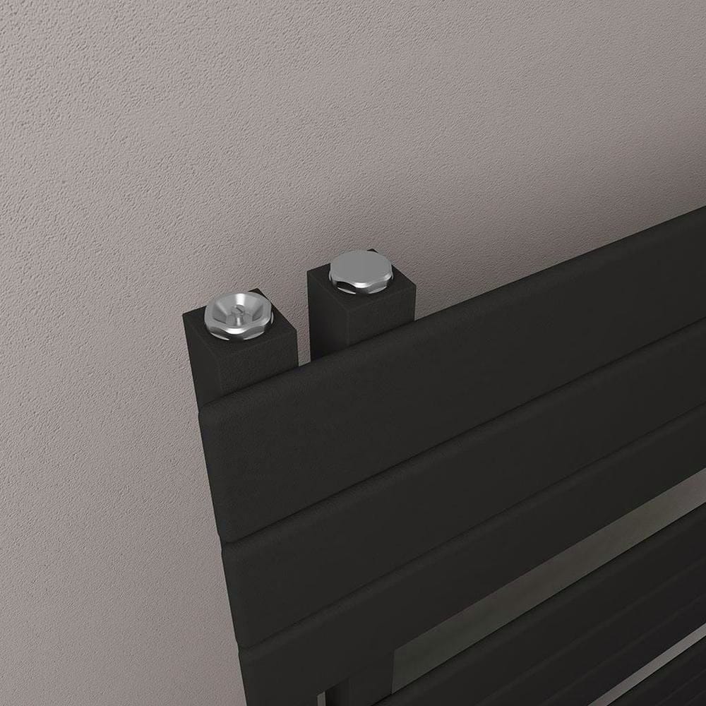 Eastbrook Designer Towel Radiator Eastbrook Helmsley Straight Vertical Designer Towel Rail in Matt Black