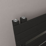Eastbrook Designer Towel Radiator Eastbrook Helmsley Straight Vertical Designer Towel Rail in Matt Black
