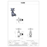 Vogue Radiator Valves Vogue Crosshead Manual Angled Radiator Valves (Pair) in Chrome