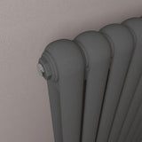 Eastbrook Column Radiators Eastbrook Rubano Straight Vertical Traditional Column Radiator in Matt Anthracite