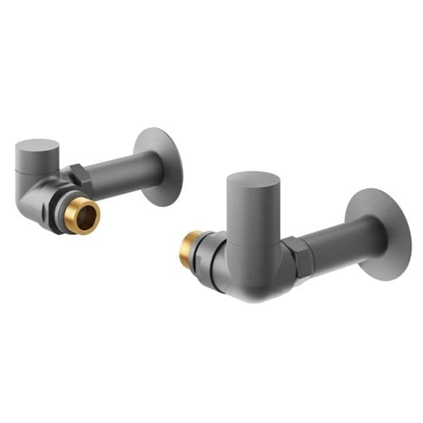 Totally Rads Radiator Valves Crosswater MPRO Corner Radiator Valves Slate